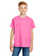 Anvil 990B - Youth Lightweight T-Shirt - Heather Hot Pink