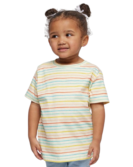 Toddler Fine Jersey T-Shirt - Sunkissed Stripe
