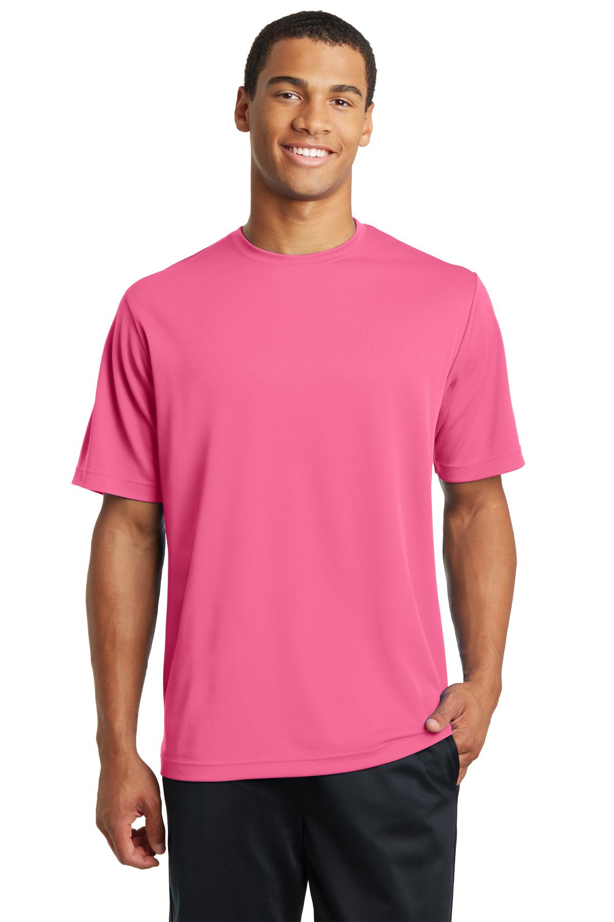 Unisex PosiCharge RacerMesh Tee - Bright Pink