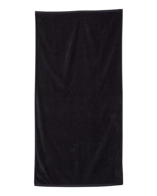 Velour Beach Towel - Black