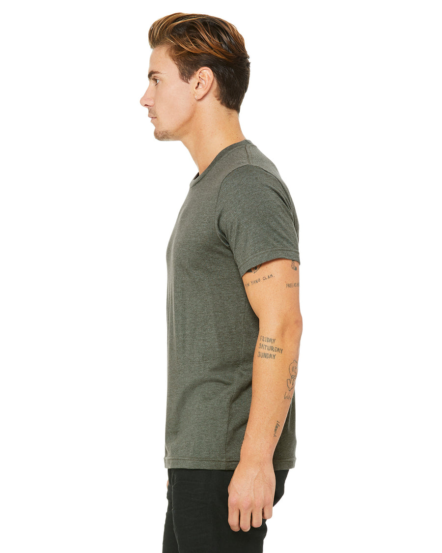 Unisex Heather CVC T-Shirt - Heather Military Green