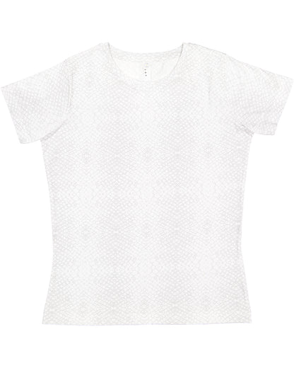Women's Fine Jersey T-Shirt - White Reptile
