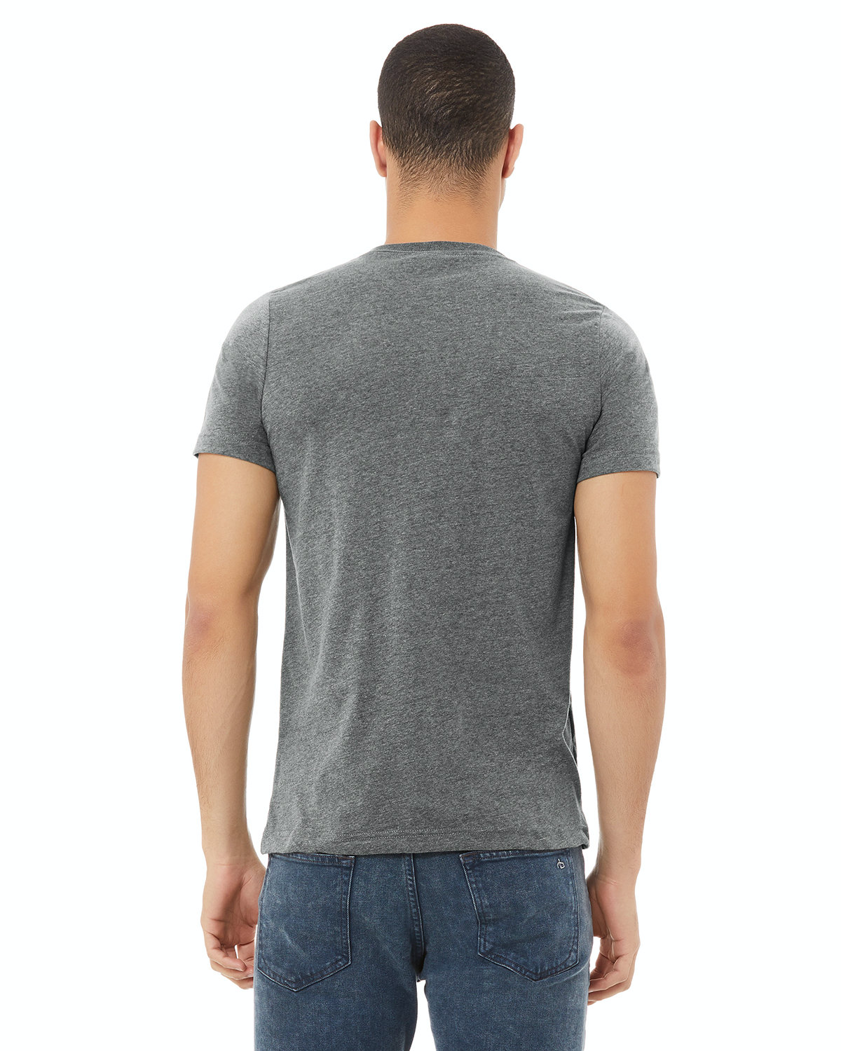 Unisex Jersey Short-Sleeve V-Neck T-Shirt - Heather Deep