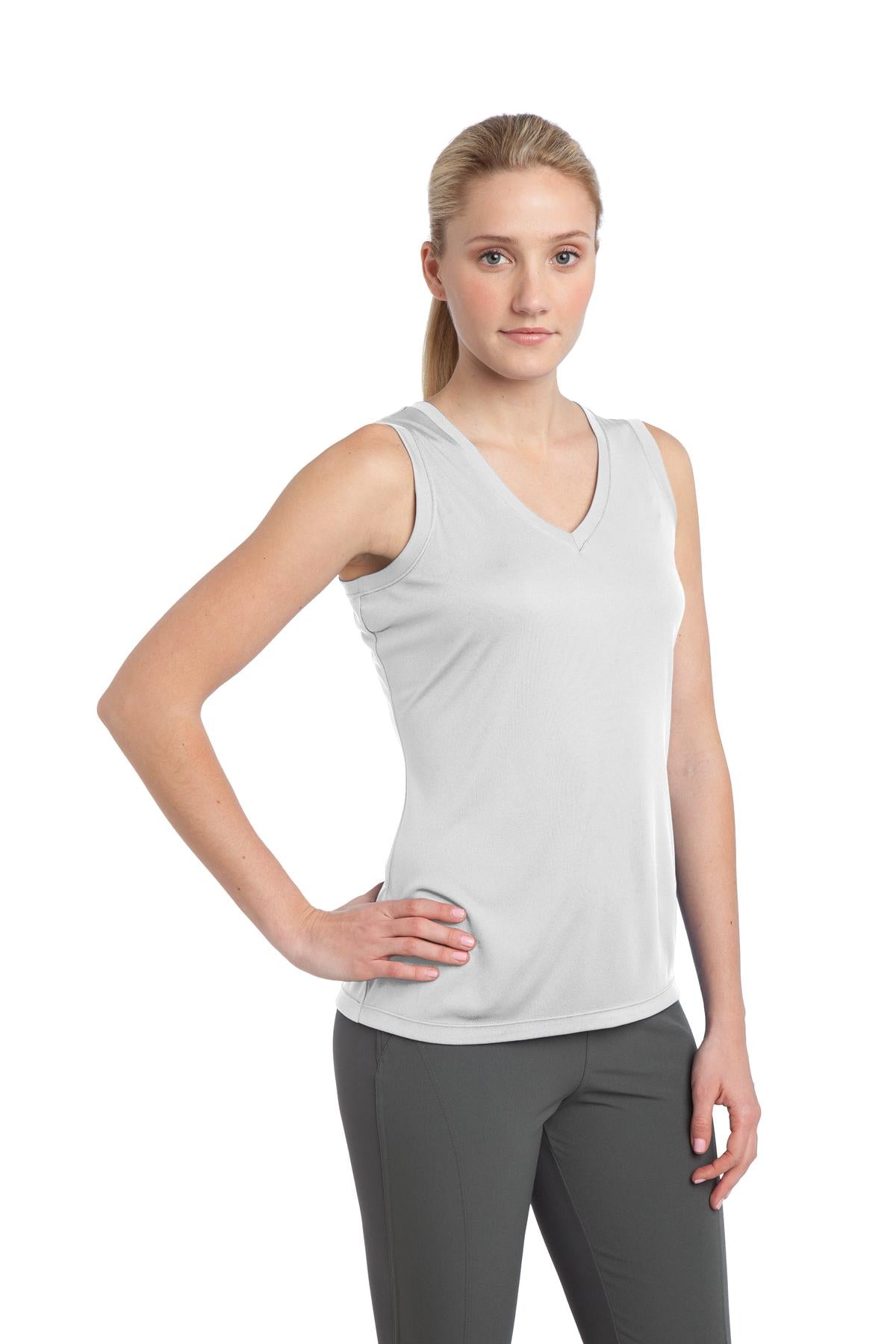 Women's Sleeveless PosiCharge Competitor V-Neck Tee - White