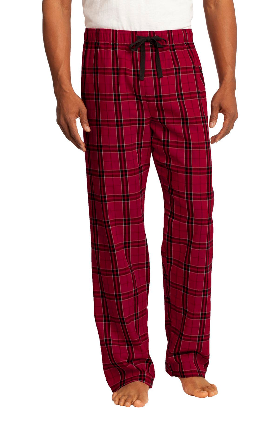 Unisex Flannel Plaid Pant - New Red