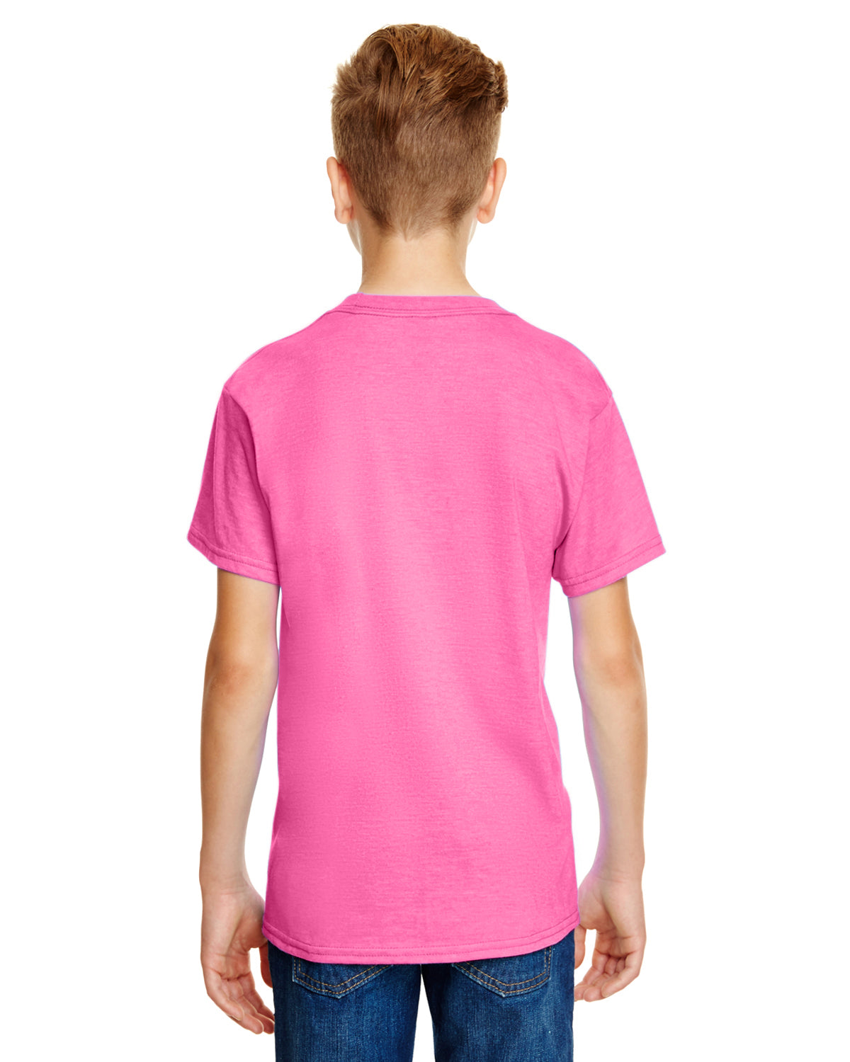 Youth Lightweight T-Shirt - Heather Hot Pink