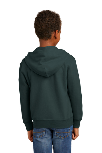 Youth Core Fleece Full-Zip Hoodie - Dark Green