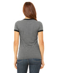 Women's Jersey Short-Sleeve Ringer T-Shirt - Heather Deep / Black