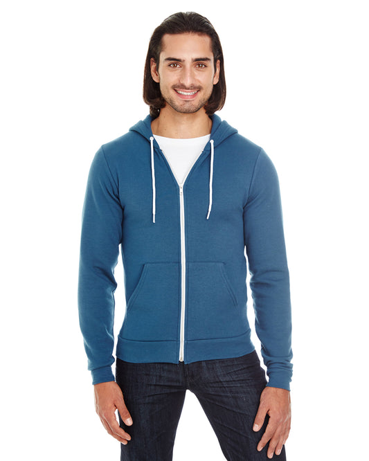 Unisex Flex Fleece Zip Hoodie - Sea Blue