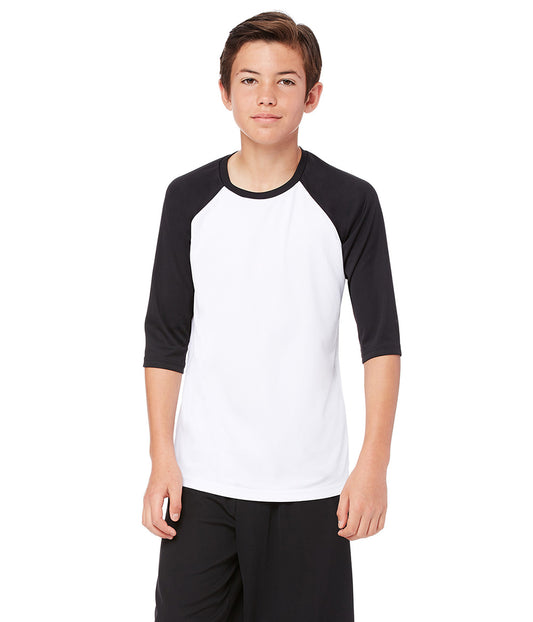 Youth Baseball T-Shirt - White / Black