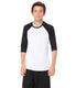 All Sport Y3229 - Youth Baseball T-Shirt - White / Black