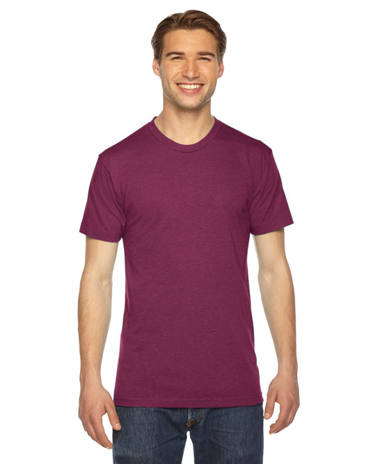 Unisex Triblend Short-Sleeve Track T-Shirt - Tri Cranberry