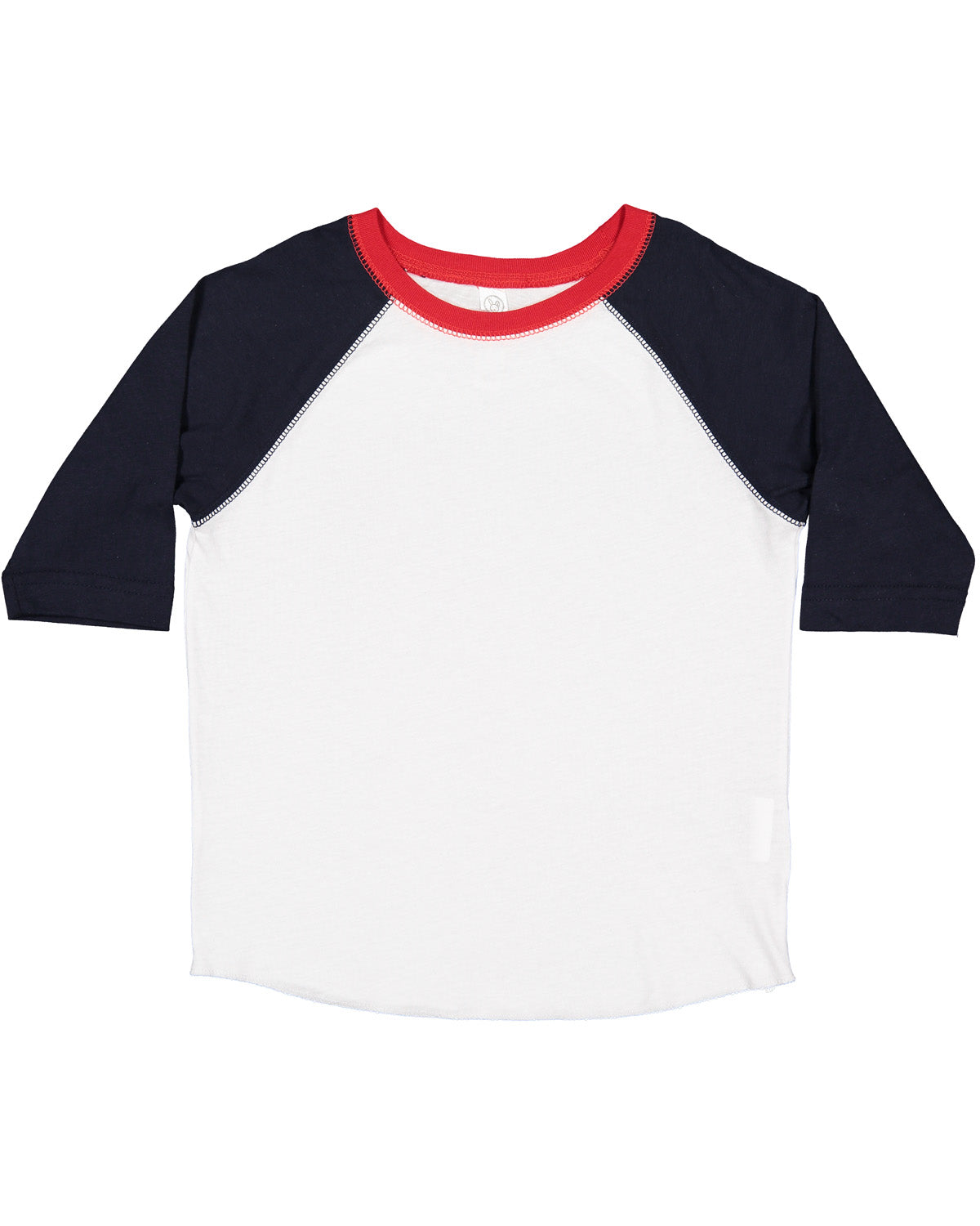 Toddler Baseball T-Shirt - White / Navy / Red