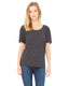Bella + Canvas 8816 - Women's Slouchy T-Shirt - Black Slub