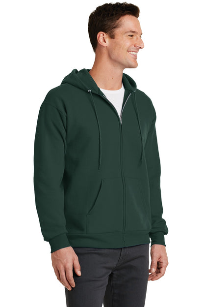 Unisex Core Fleece Full-Zip Hoodie - Dark Green