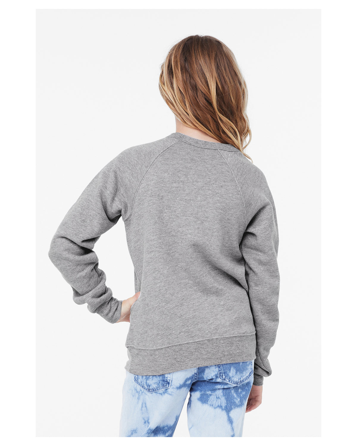 Youth Sponge Fleece Raglan Sweatshirt - Heather Athletic