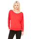 Bella + Canvas 8850 - Women's Flowy Long-Sleeve Off Shoulder T-Shirt - Red