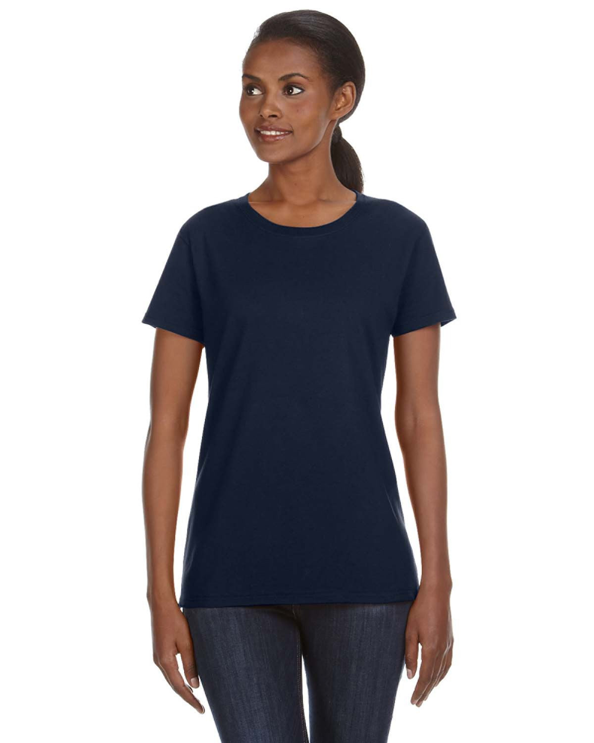 Women's Midweight Mid-Scoop T-Shirt - Navy