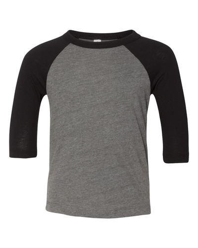 Toddler 3/4-Sleeve Baseball T-Shirt - Heather Deep / Black