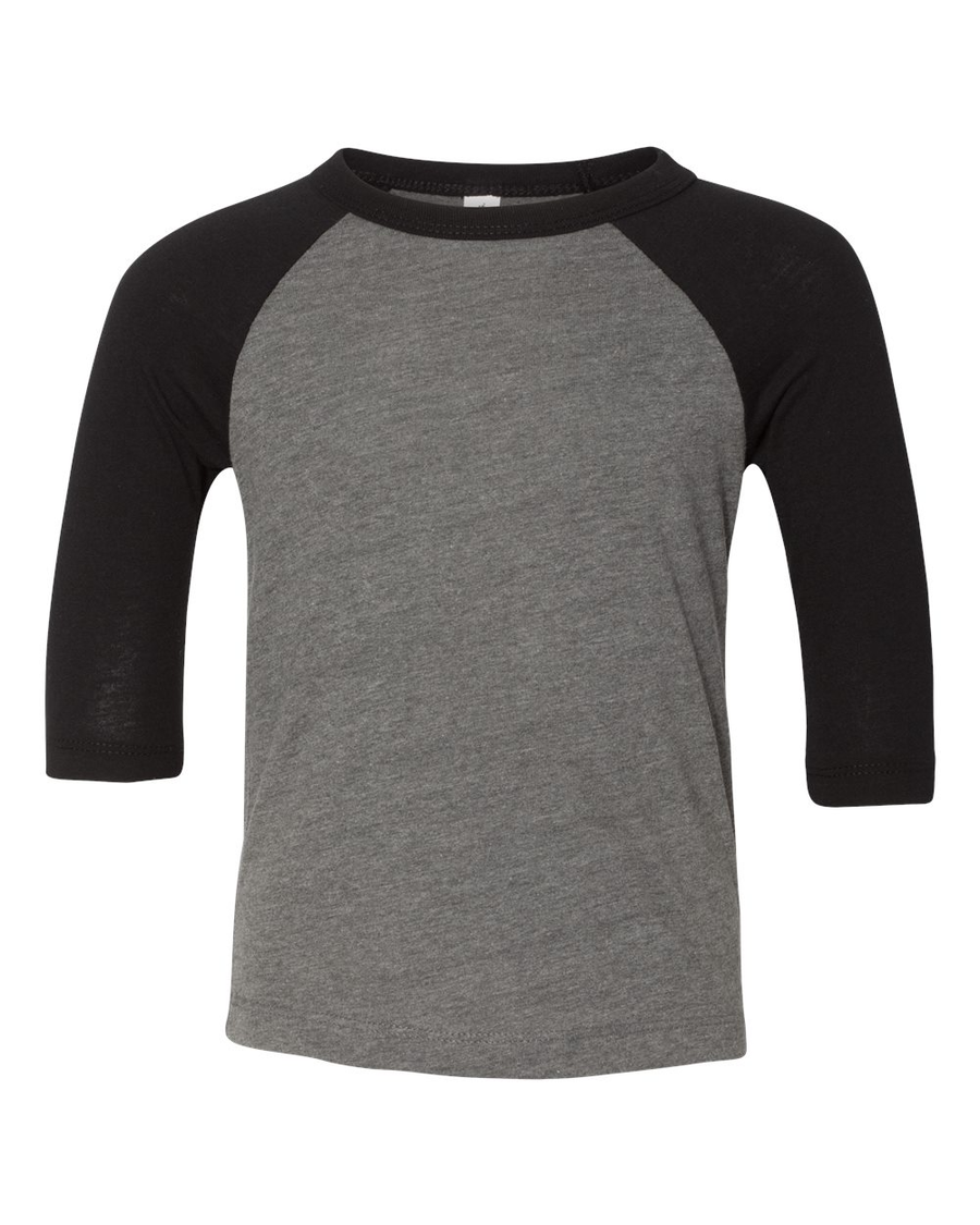 Toddler 3/4-Sleeve Baseball T-Shirt - Heather Deep / Black