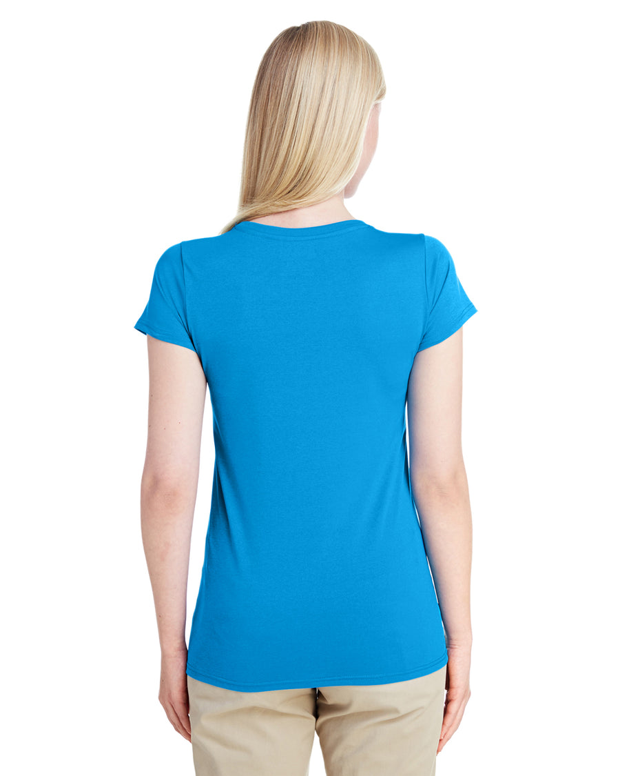 Women's Performance® Women's V-Neck Tech T-Shirt - Marbled Sapphire