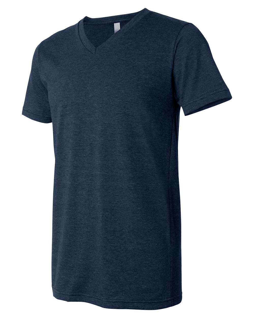 Unisex Jersey Short-Sleeve V-Neck T-Shirt - Heather Navy