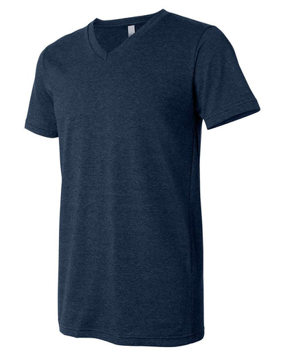 Unisex Jersey Short-Sleeve V-Neck T-Shirt - Heather Navy
