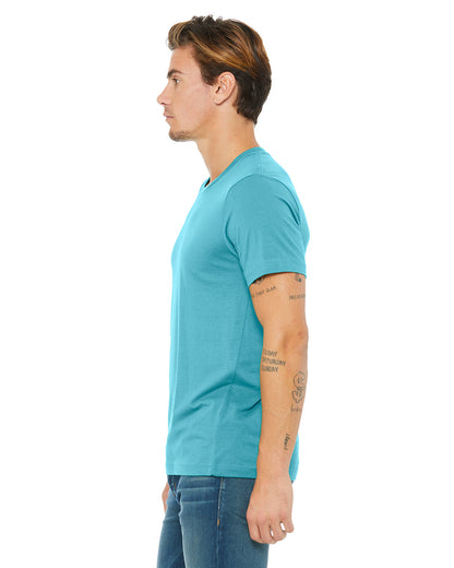 Unisex Poly-Cotton Short-Sleeve T-Shirt - Turquoise