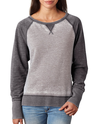 Women's Zen Contrast Crew - Cement / Dark Smoke