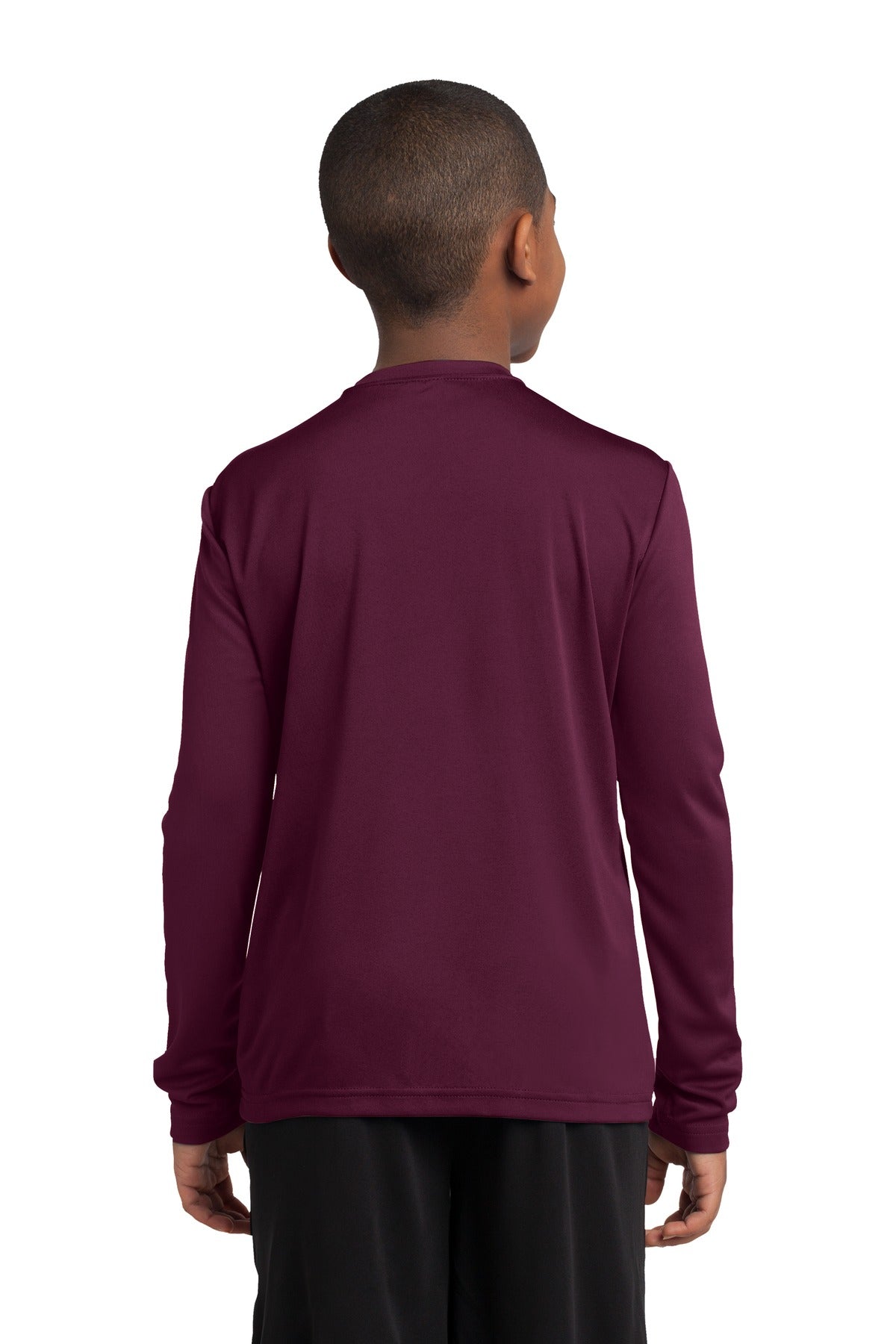 Youth Long Sleeve PosiCharge Competitor Tee - Maroon