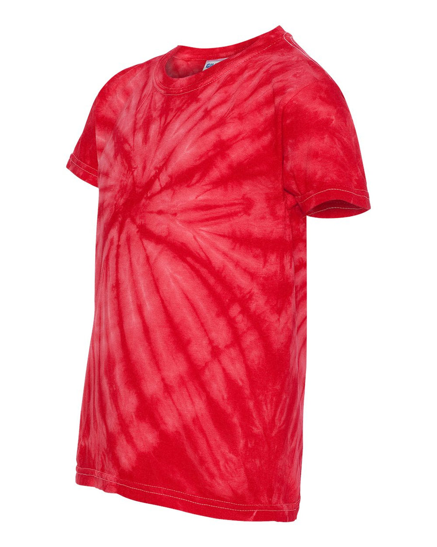 Youth Cyclone Vat-Dyed Pinwheel Short Sleeve T-Shirt - Red
