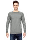 Bayside BA6100 - Unisex 100% Cotton Long Sleeve T-Shirt - Dark Ash