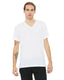 Bella + Canvas 3415C - Unisex Triblend V-Neck T-Shirt - Solid White Triblend