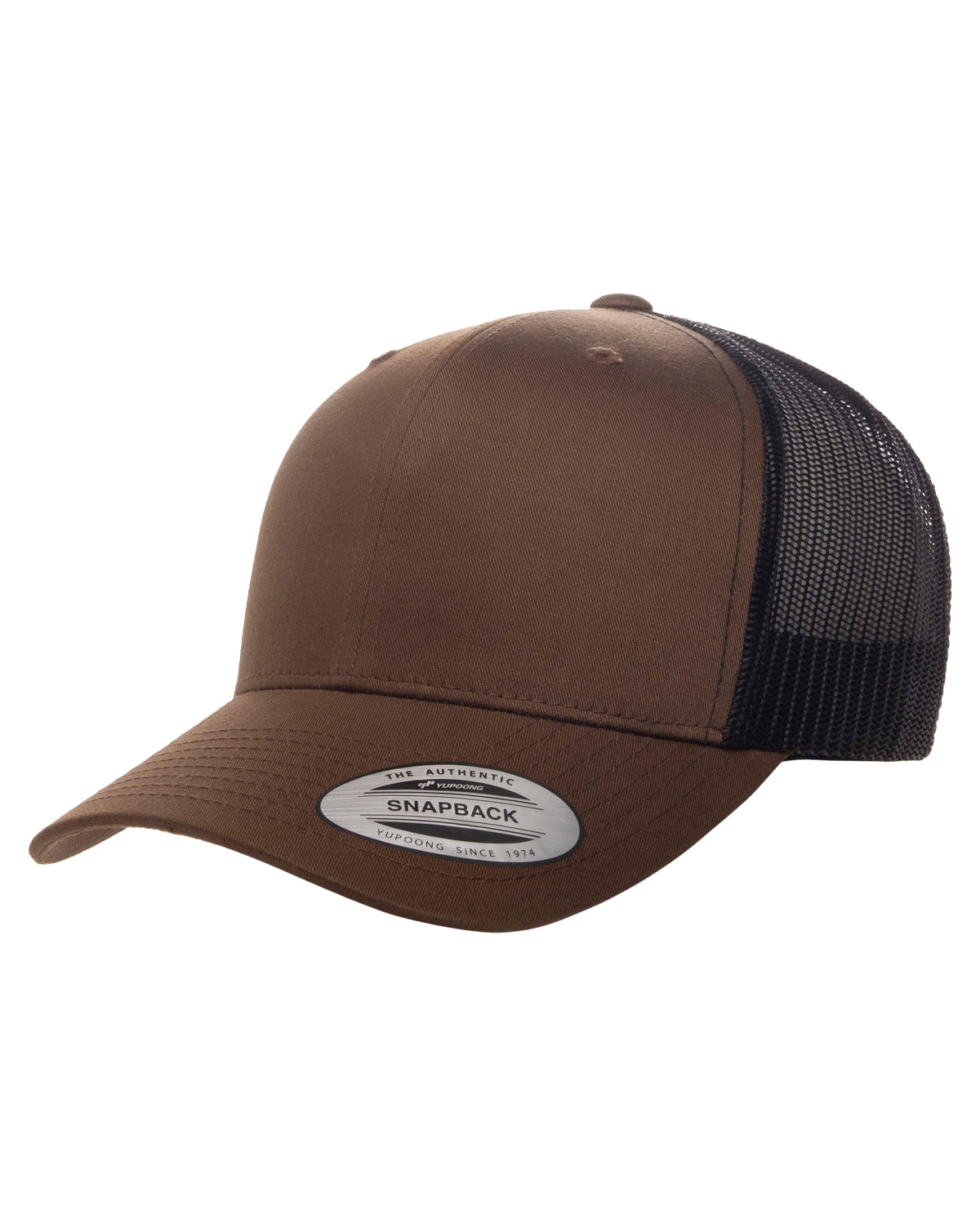 Unisex Retro Trucker Cap - Coyote Brown / Black