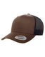 Yupoong 6606 - Unisex Retro Trucker Cap - Coyote Brown / Black