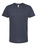 Unisex Poly-Rich V-Neck Tee - Heather Navy