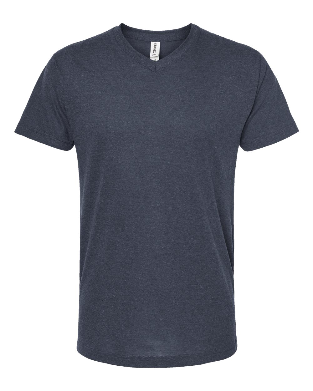 Unisex Poly-Rich V-Neck Tee - Heather Navy