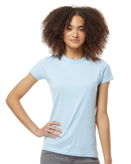 Women's Slim Fit Fine Jersey Tee - Baby Blue