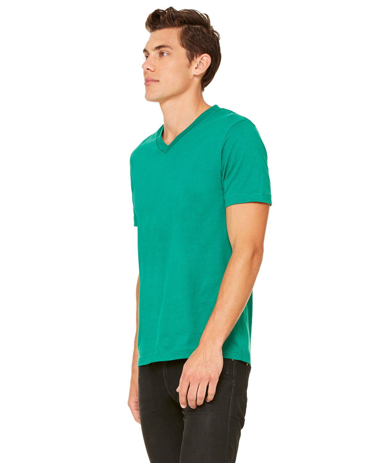 Unisex Jersey Short-Sleeve V-Neck T-Shirt - Kelly