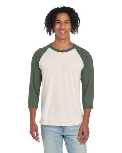 Unisex Premium Blend Raglan Baseball T-Shirt - SW CRM HT/ ML GN