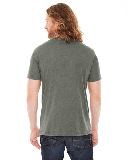 Unisex Poly-Cotton Short-Sleeve Crewneck - Heather Lieutenant