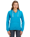 Women's Sydney Brushed V-Neck Hoodie - Turqberry
