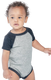 Rabbit Skins RS4430 - Infant Baseball Bodysuit - Vintage Heather / Vintage Navy