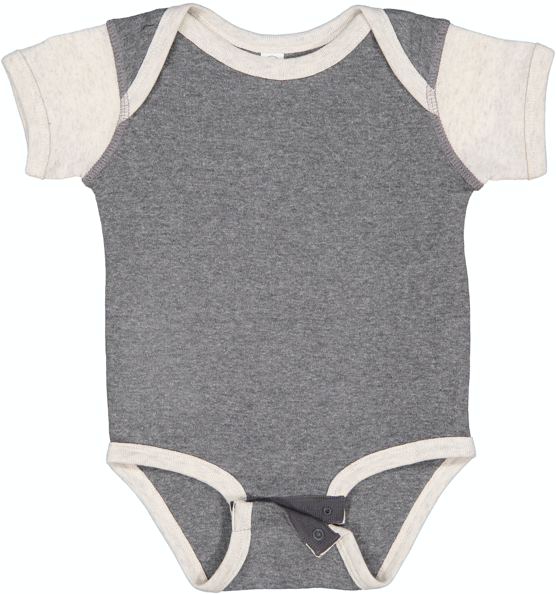 Infant Baby Rib Bodysuit - Granite Heather / Natural Heather