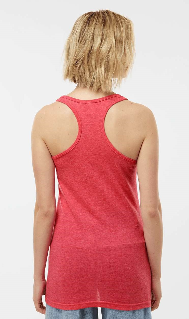 Women's Slim Fit Poly-Rich Racerback Tank - Heather Red