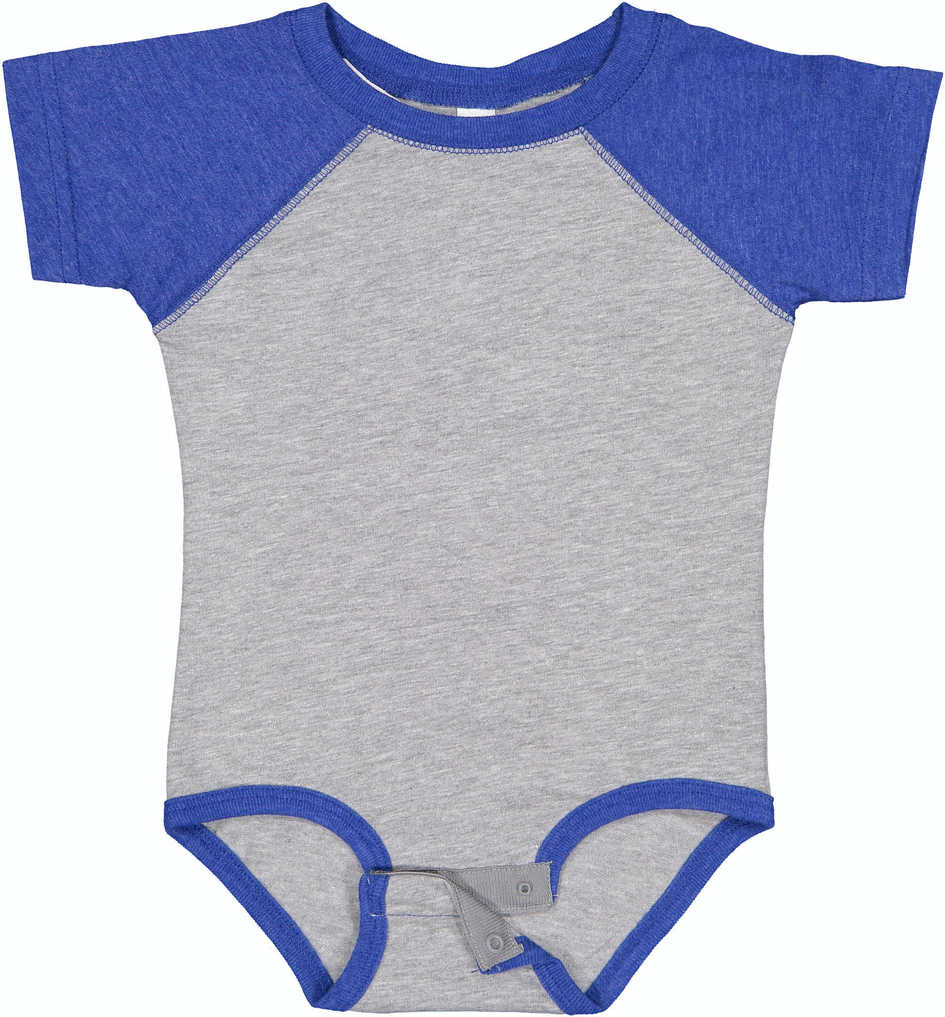 Infant Baseball Bodysuit - Vintage Heather / Vintage Royal