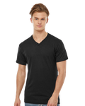 Unisex Poly-Rich V-Neck Tee - Black