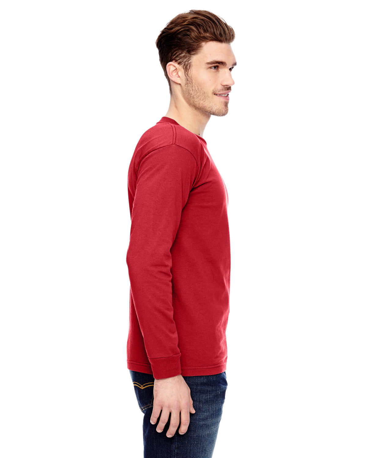 Unisex 100% Cotton Long Sleeve T-Shirt - Red
