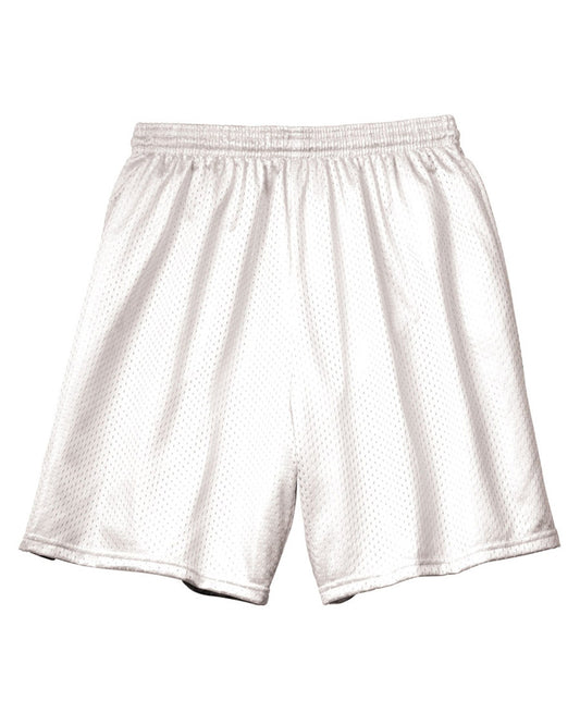 Unisex Seven Inch Inseam Mesh Short - White