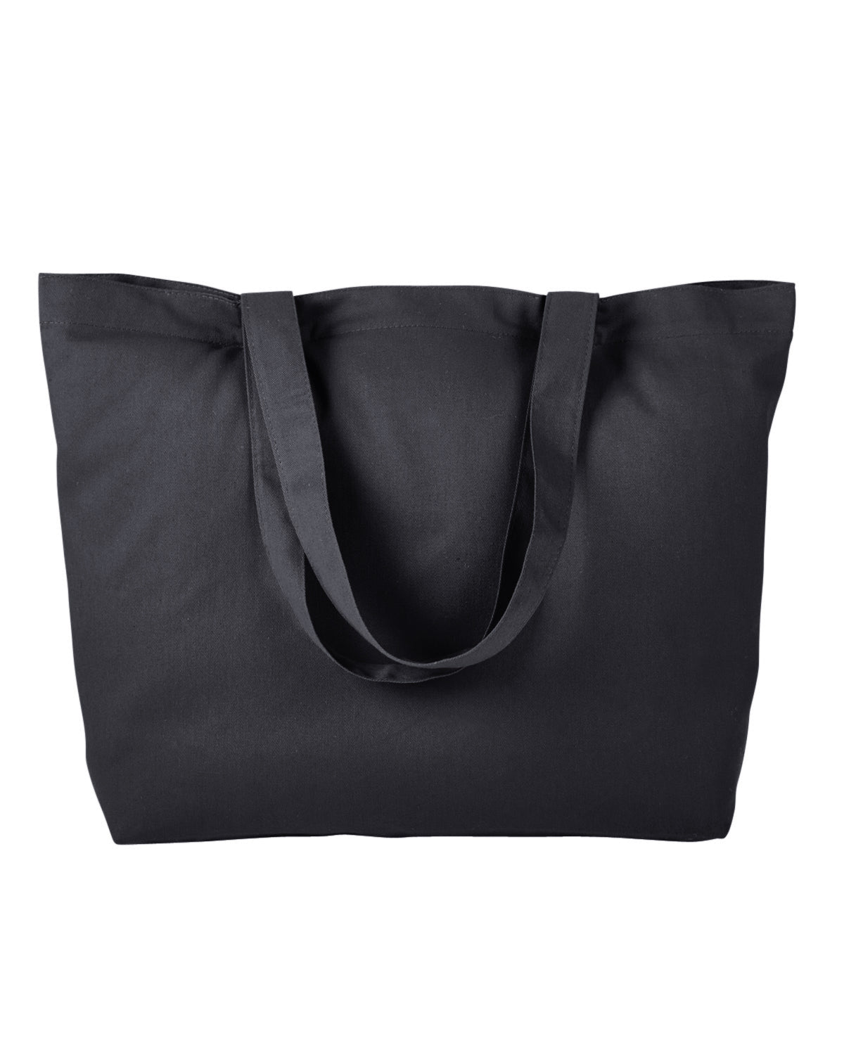 Cotton Twill Horizontal Shopper - Black